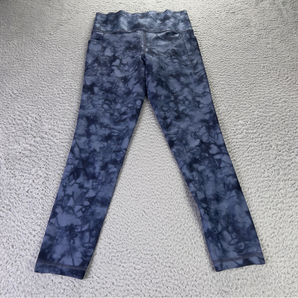 Athleta Salutation Stash Pocket II 7/8 Tight Womens Small Blue Leegings Athletic